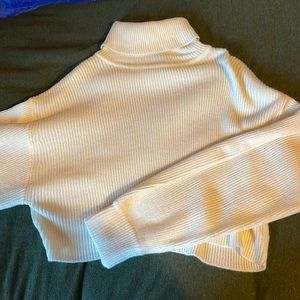 Cropped turtleneck sweater